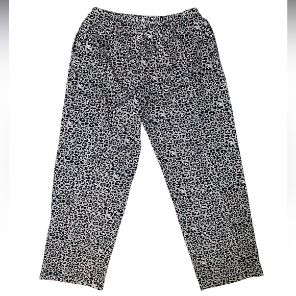 Cuddl Duds Soft Leopard Print Wide Leg Lounge/ Pajama Pants Size Medium - Picture 3 of 10